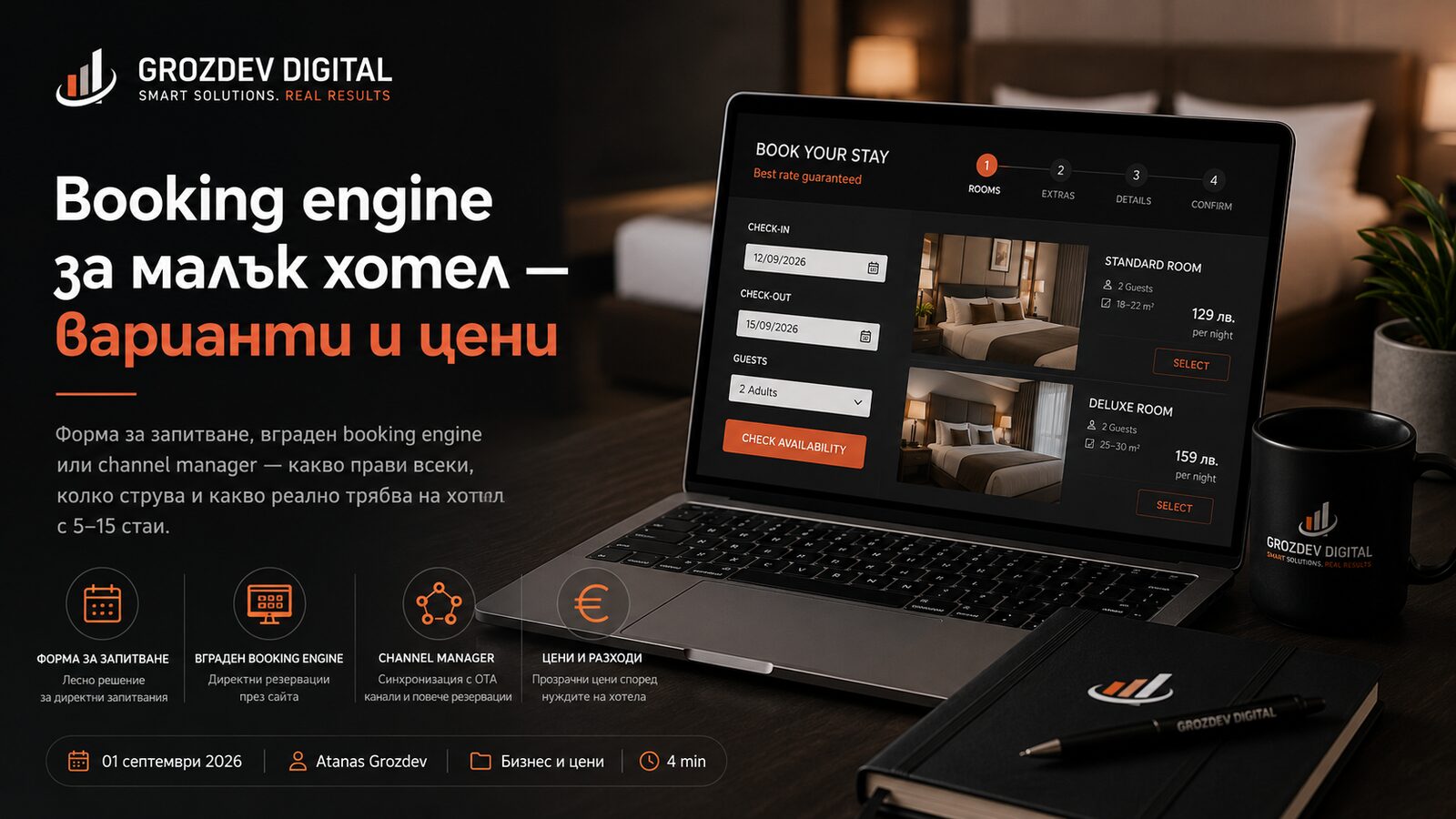 Booking engine за малък хотел — варианти и цени