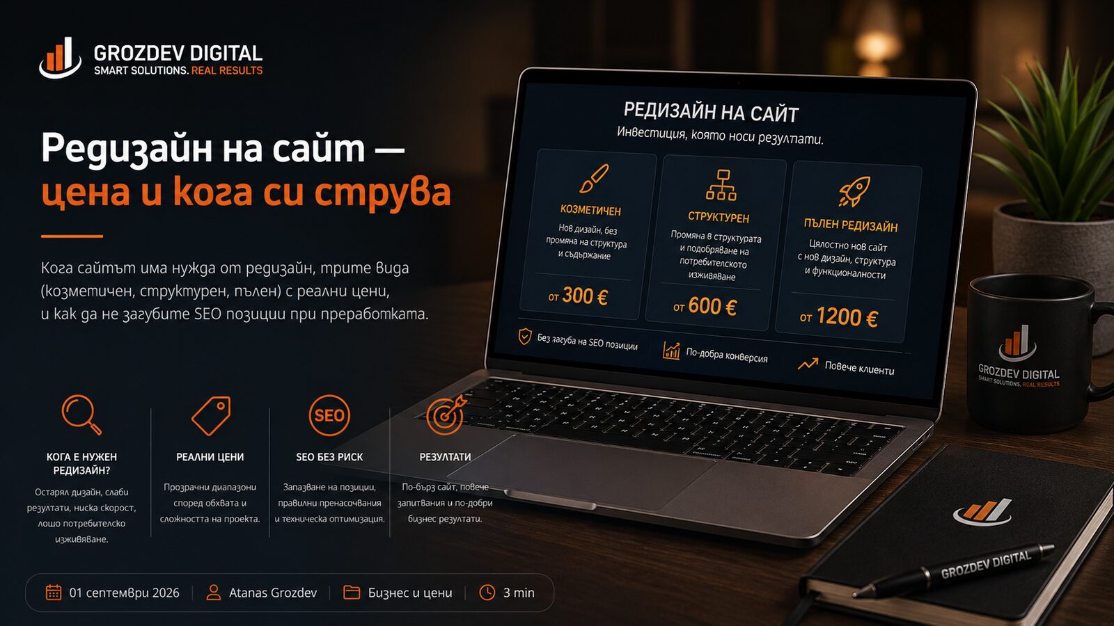 Редизайн на сайт — цена и кога си струва